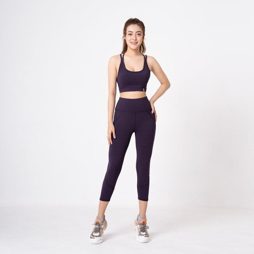 SET LỬNG ÁO BRA QUẦN VIỀN GÂN TẬP YOGA, GYM, SIÊU HOT