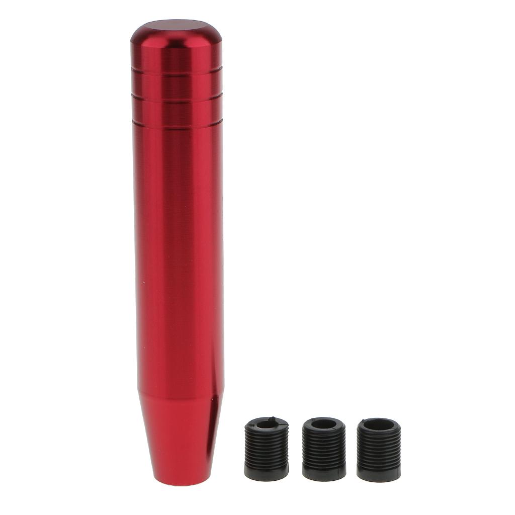 Red-18cm Universal Aluminium Manual Car Gear Stick  Knob Lever