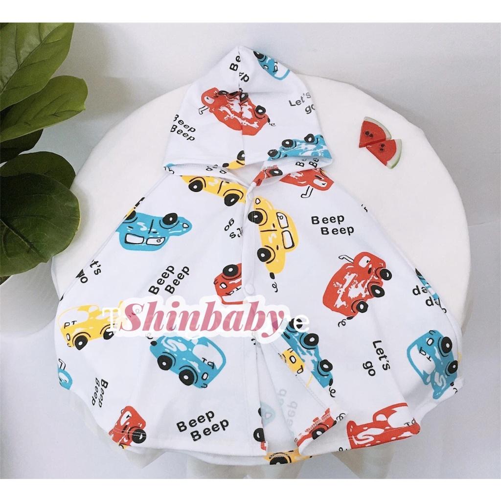 Áo choàng cánh dơi chống nắng, che gió cho bé nhiều hoạ tiết dễ thương chất vải thun cotton mềm mát (3-15kg