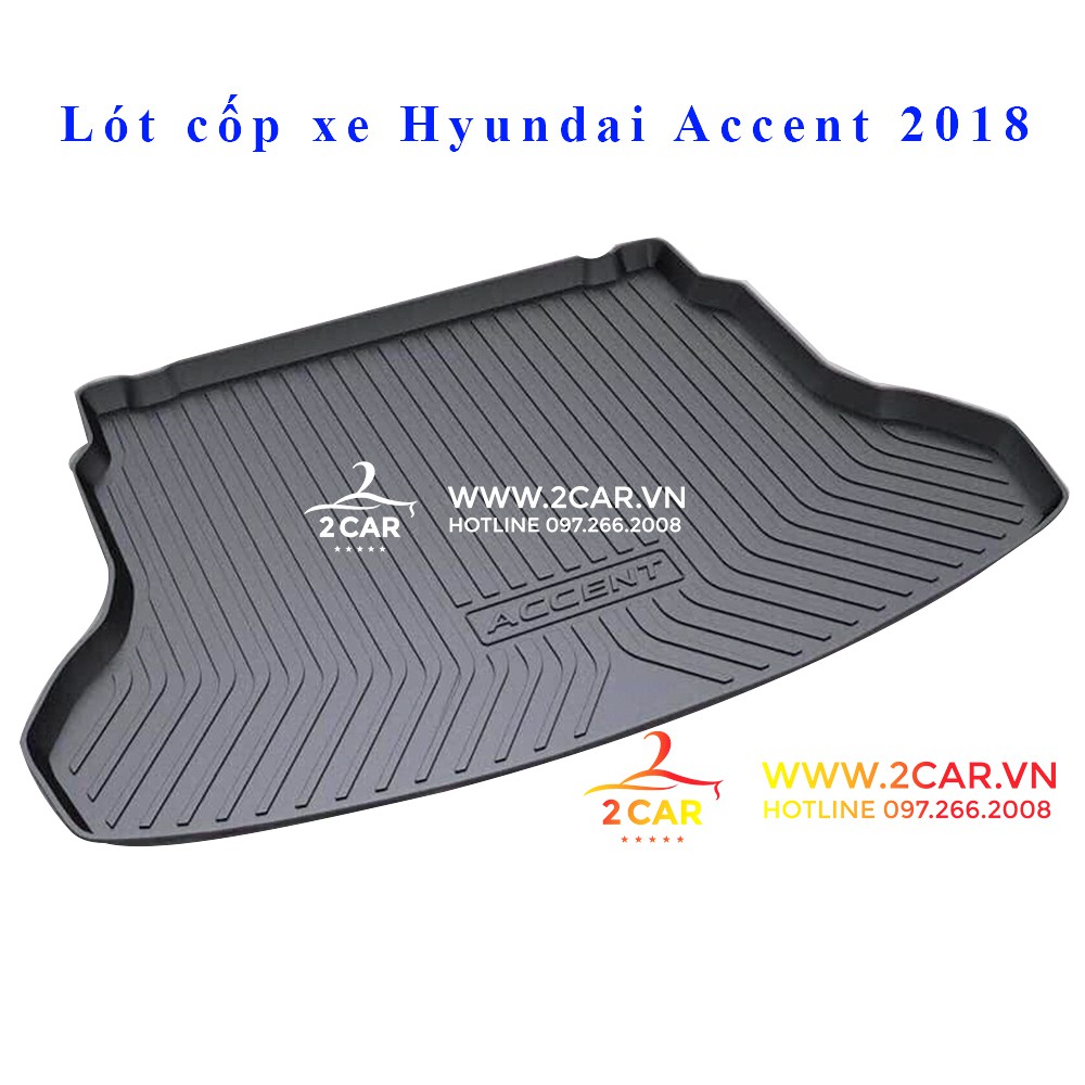 Lót cốp xe Hyundai Accent 2018 - 2020- 2021- 2022, nhựa dẻo cao cấp