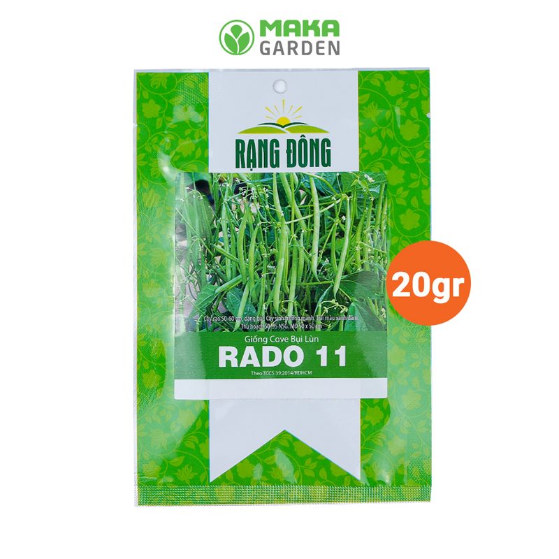 Hạt giống Đậu Cove Bụi Lùn Rado 11 - Gói 20Gr - Sinh Trưởng Khỏe, Trồng Quanh Năm