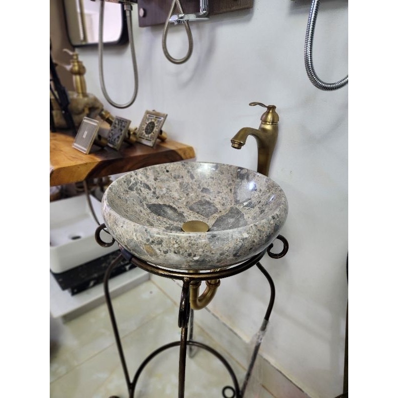 Kệ Lavabo chân đứng sắt Mỹ thuật kanly / Giá đỡ lavabo chân đứng sắt Mỹ thật