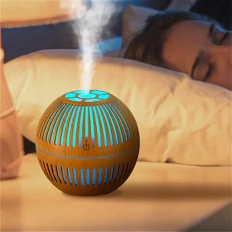 Mini Máy Tạo Độ Ẩm Không Khí USB Tinh Máy Khuếch Tán Tinh Dầu Siêu Âm Làm Thơm Phòng Đèn Ngủ LED Tự Động Ngắt Điện Cho Nhà Xe Ô Tô
