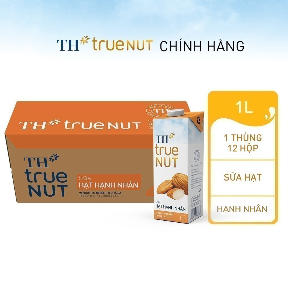 Thùng 12 hộp Sữa hạt Hạnh nhân TH True NUT 1L