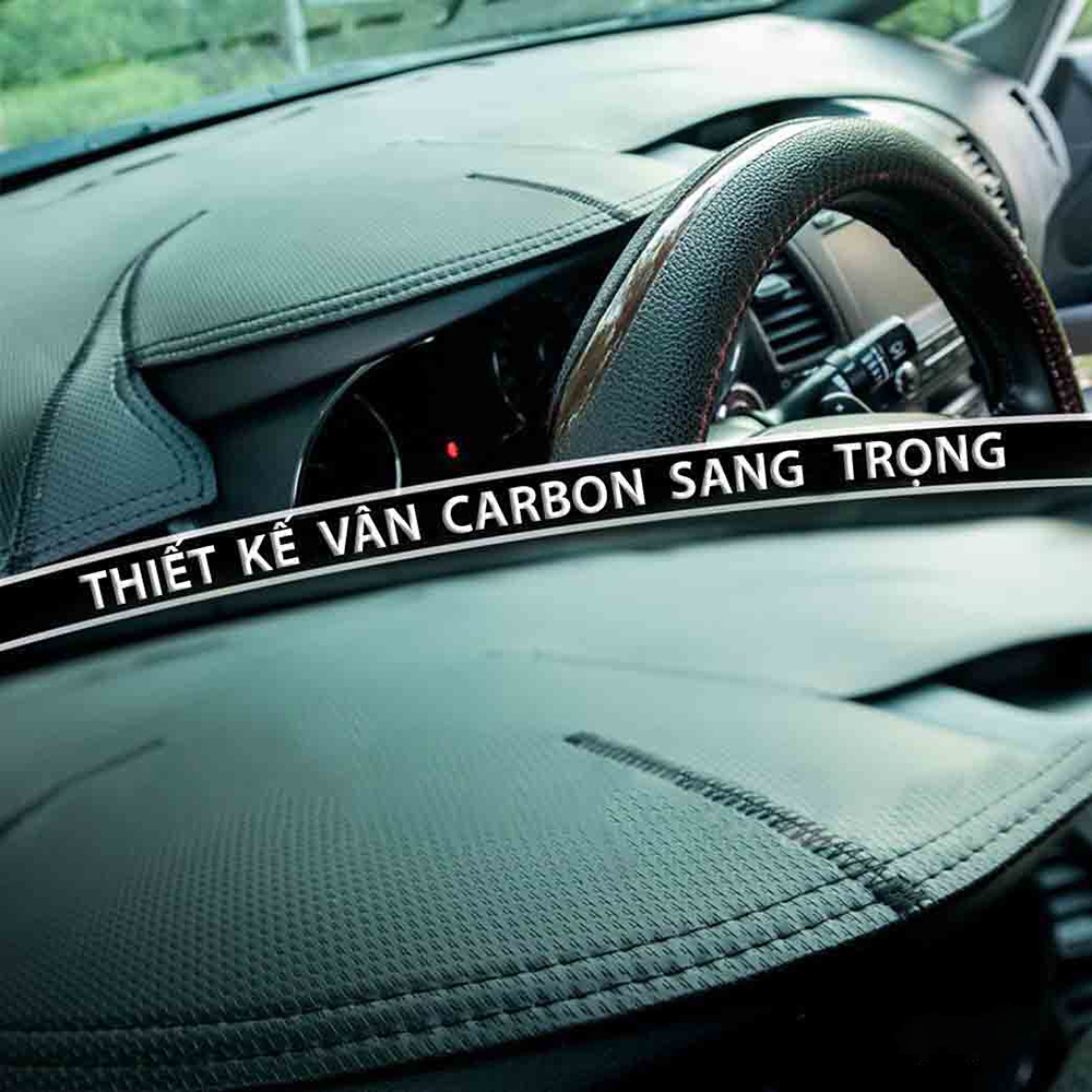 Thảm Taplo vân Carbon Cao Cấp Dành Cho xe KIA MORNING 2010-2019 + Quà Tặng Cây Thông Thơm Treo Xe