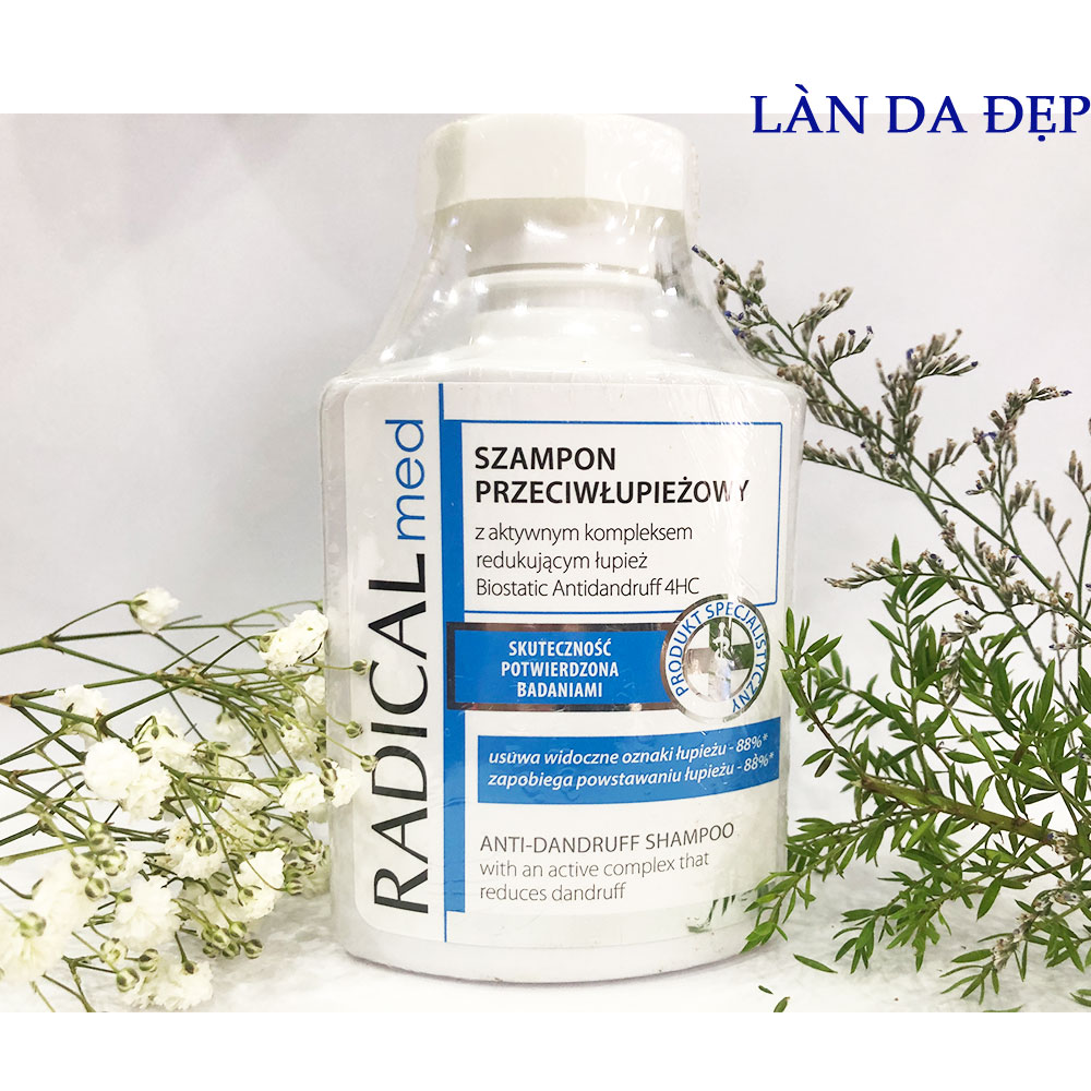 Dầu gội Radical Med Szampon Przeciwłupieżowy làm sạch ngăn gàu giảm ngứa 