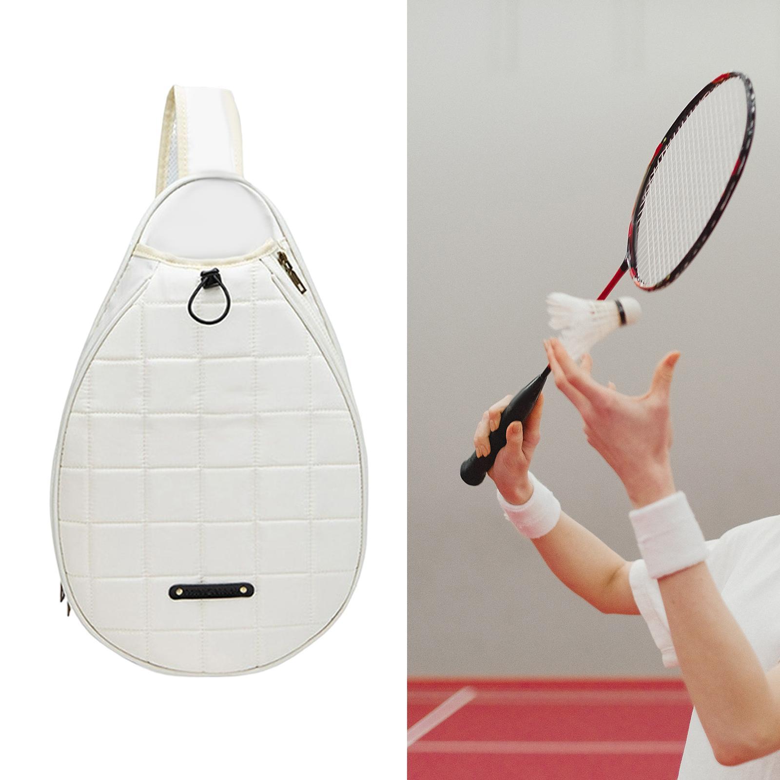Tennis Racket Shoulder Bag Outdoors Sports Accessories Pocket Mesh Organizer