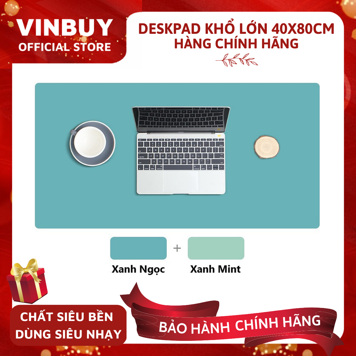 Tấm Lót Chuột, Thảm Da Trải Bàn Làm Việc VinBuy, Miếng Di Chuột Cỡ Lớn 40cmx80cm - Hàng Chính Hãng 