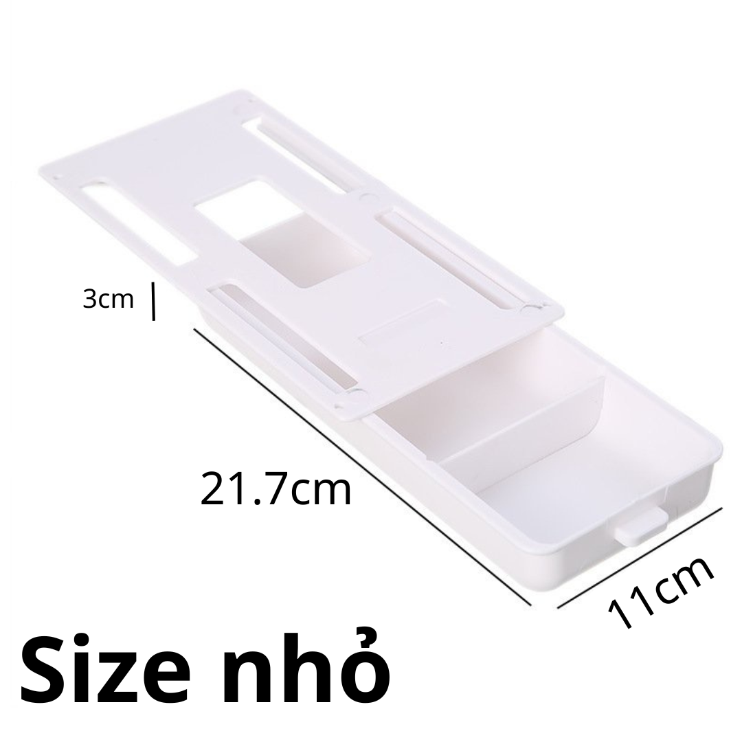 Ngăn lưu trữ đặt dưới hộp bàn đựng đồ ngăn nắp - chất liệu nhựa ABS và nhưa PP cứng cáp - kéo dễ dàng, đựng đồ thoải mái - Hộp nhỏ - Hộp lớn
