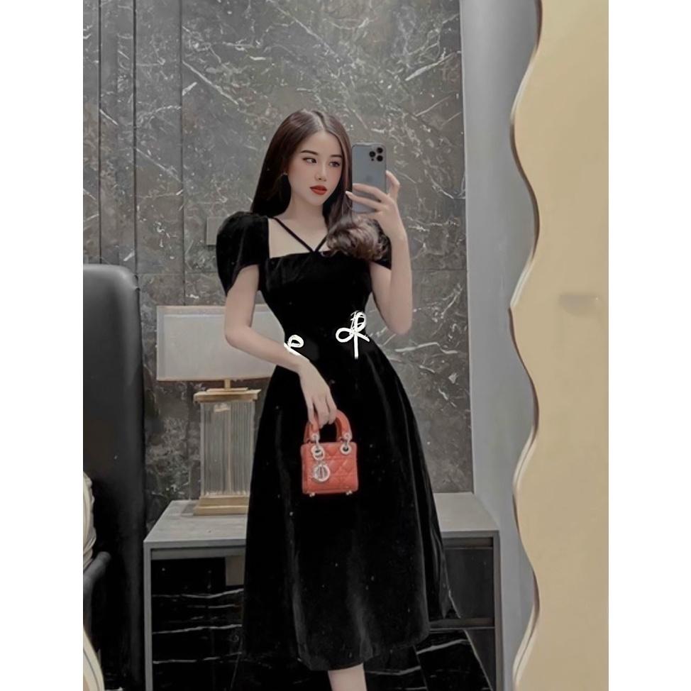 Chi tiết hơn 65 váy nhung đen cổ vuông hay nhất  trieuson5