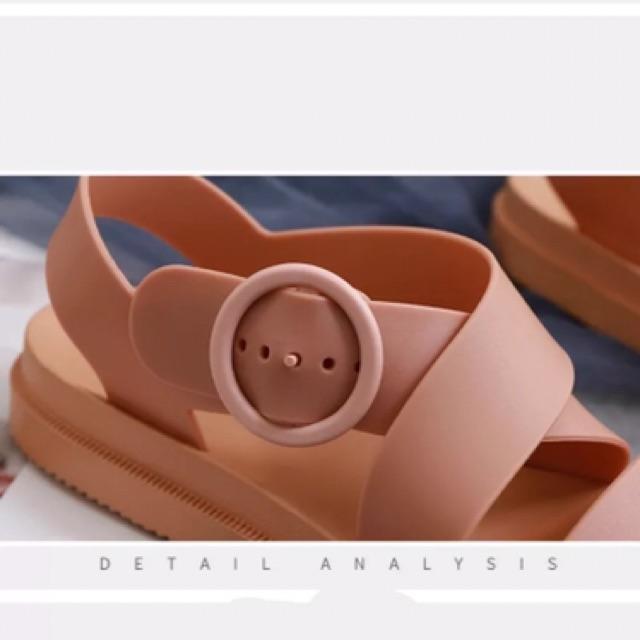 Giày Sandal Nữ Nhựa Dẻo Đi Mưa Hapu  - GL008