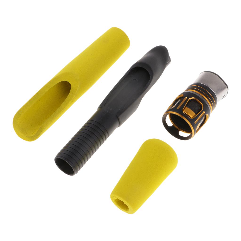 EVA Handle Split Grip Spinning Fishing Reel Seat for Rod Building DIY Yellow