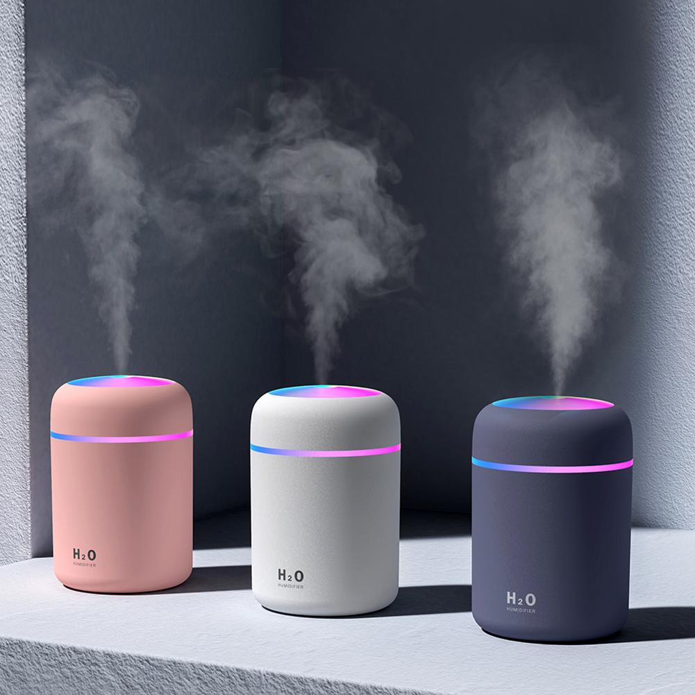 300Ml Máy Tạo Độ Ẩm Không Khí USB Siêu Âm Tinh Máy Khuếch Tán Tinh Dầu Lãng Mạn Mềm Ánh Sáng Máy Tạo Ẩm, Phun Sương Mini Thoáng Mát Phun Sương Tạo Máy Lọc