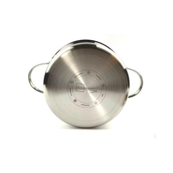 Bộ nồi inox bếp từ Fivestar 3 lớp đáy liền inox 304 nắp inox - tặng 1 vá canh