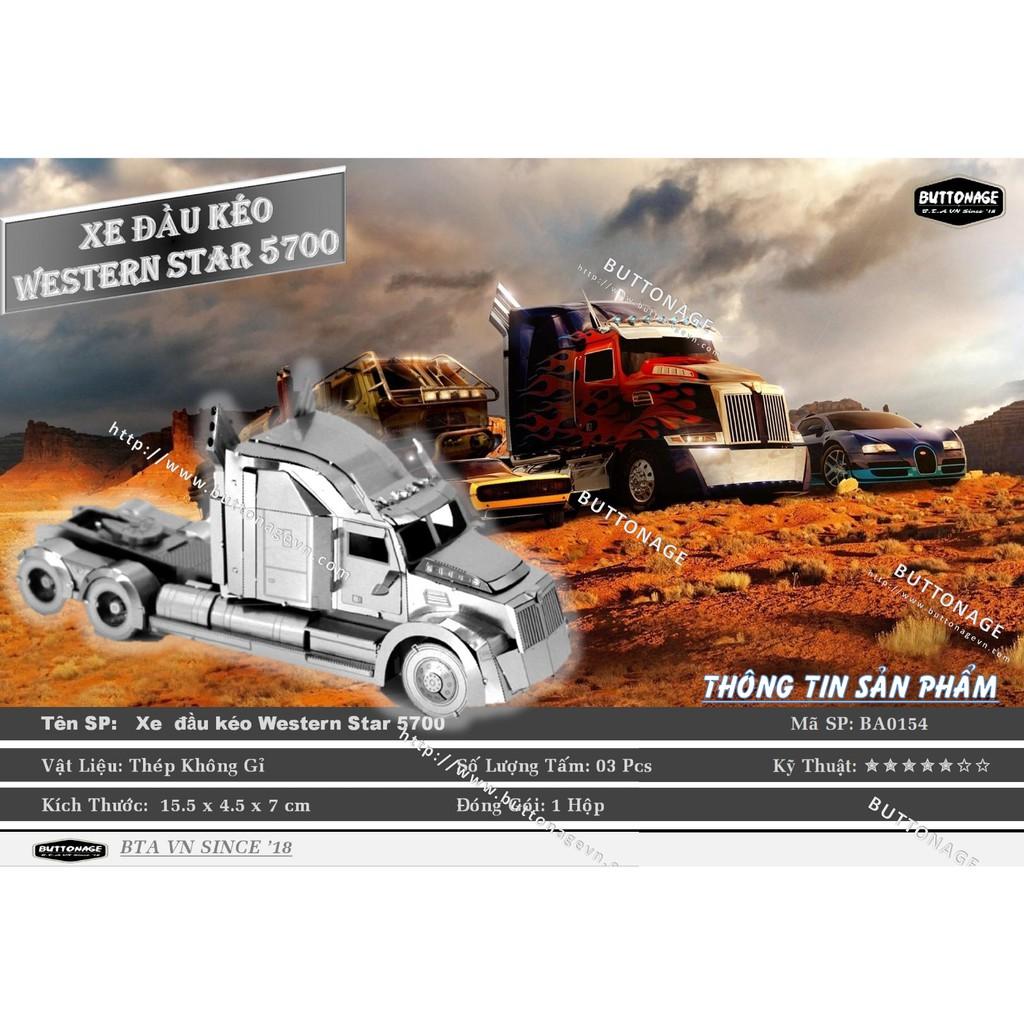 Mô Hình Lắp Ráp 3d Xe  đầu kéo Western Star 5700