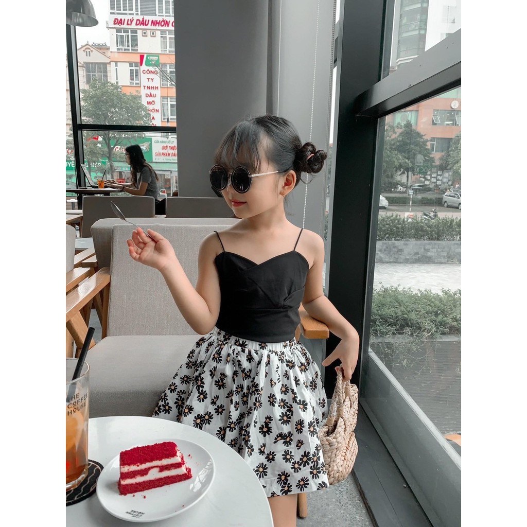 ĐẦM HOA MÙA HÈ CHO BÉ GÁI TỪ 12-35KG HÀNG CAO CẤP