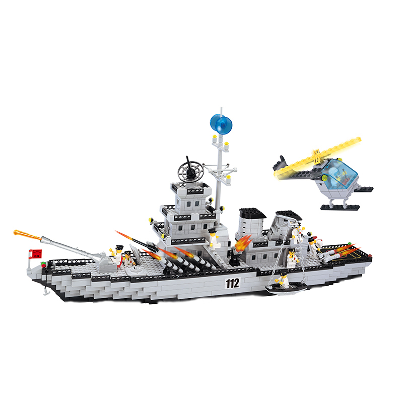 Đồ chơi lắp ráp Mô hình Tàu chiến - Warship Qman 112 (910 mảnh ghép)