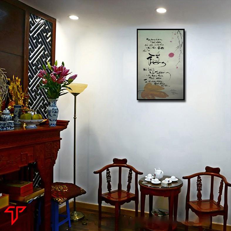 Tranh Thư Pháp Treo tường, tranh thiền châm ngôn sống