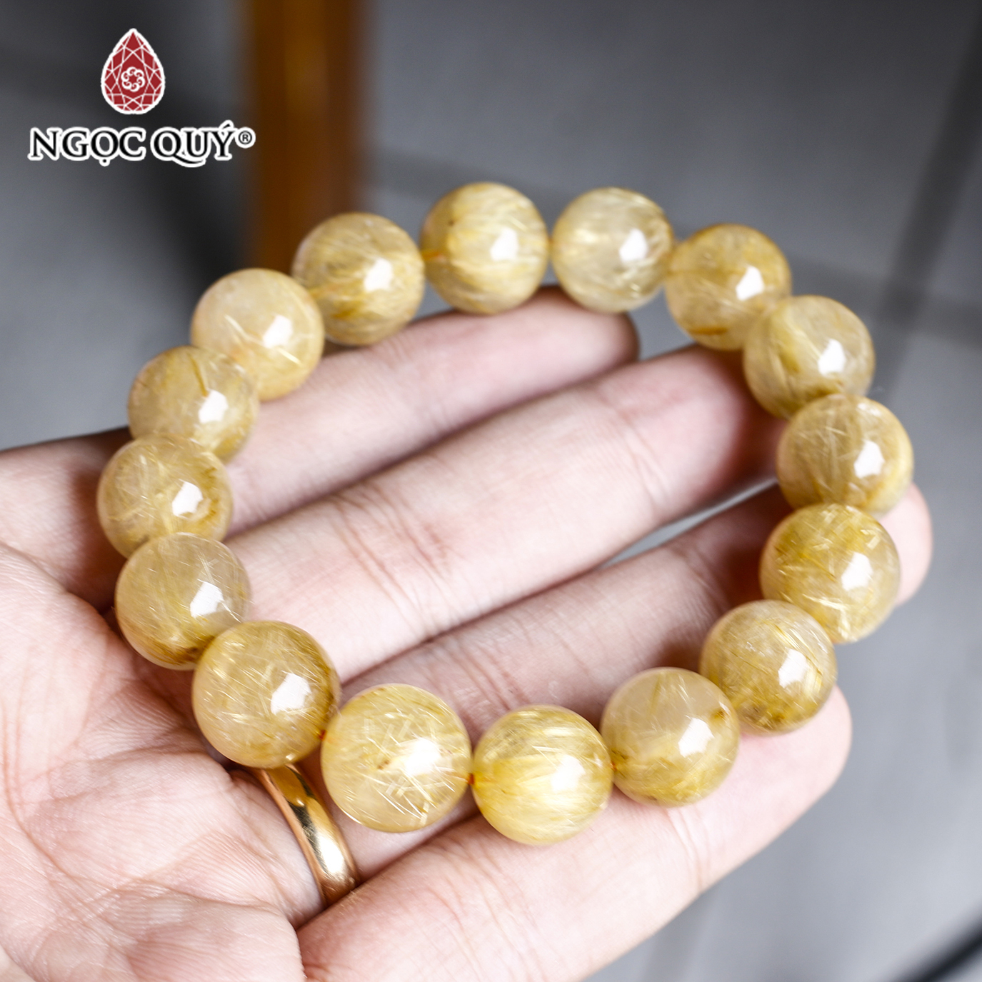 Vòng thạch anh tóc vàng mệnh thủy, kim - Ngọc Quý Gemstones