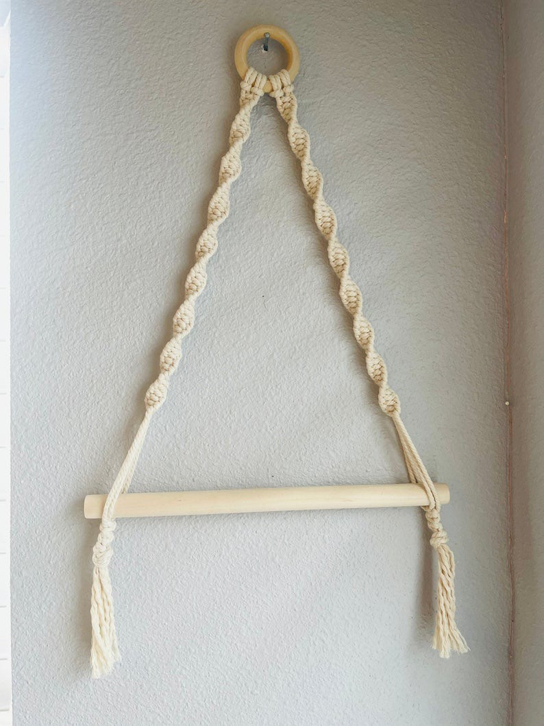 Dây Treo Giấy Cuộn , Dây Treo Giấy Vệ Sinh, Dây Treo Khăn Tiện Lợi. Tết Thủ Công Macrame. DT004