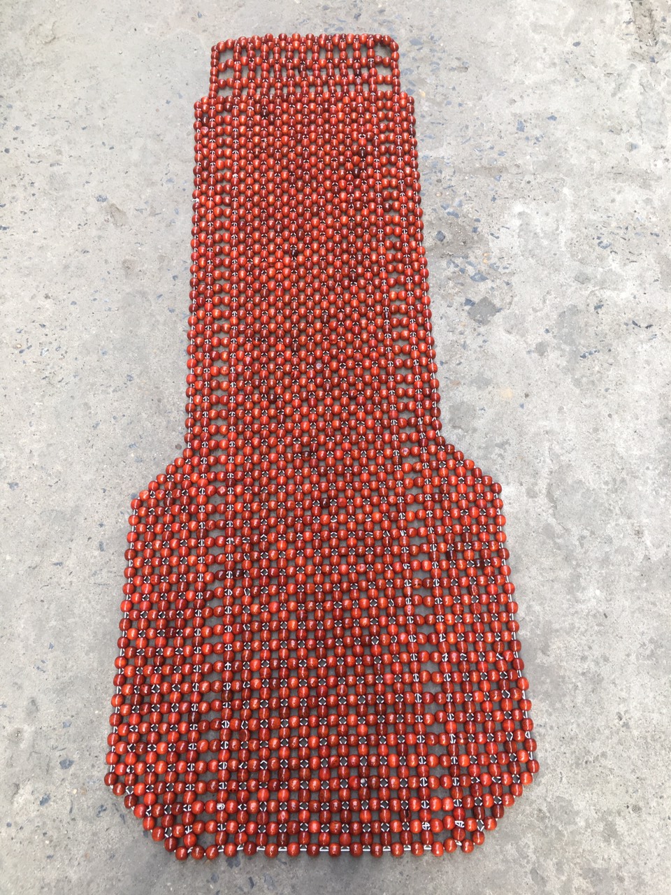Khoác ghế ô tô hạt gỗ nhãn hình cây đàn hạt 1,2cm - Kích thước 120cm x45cm x1,2cm