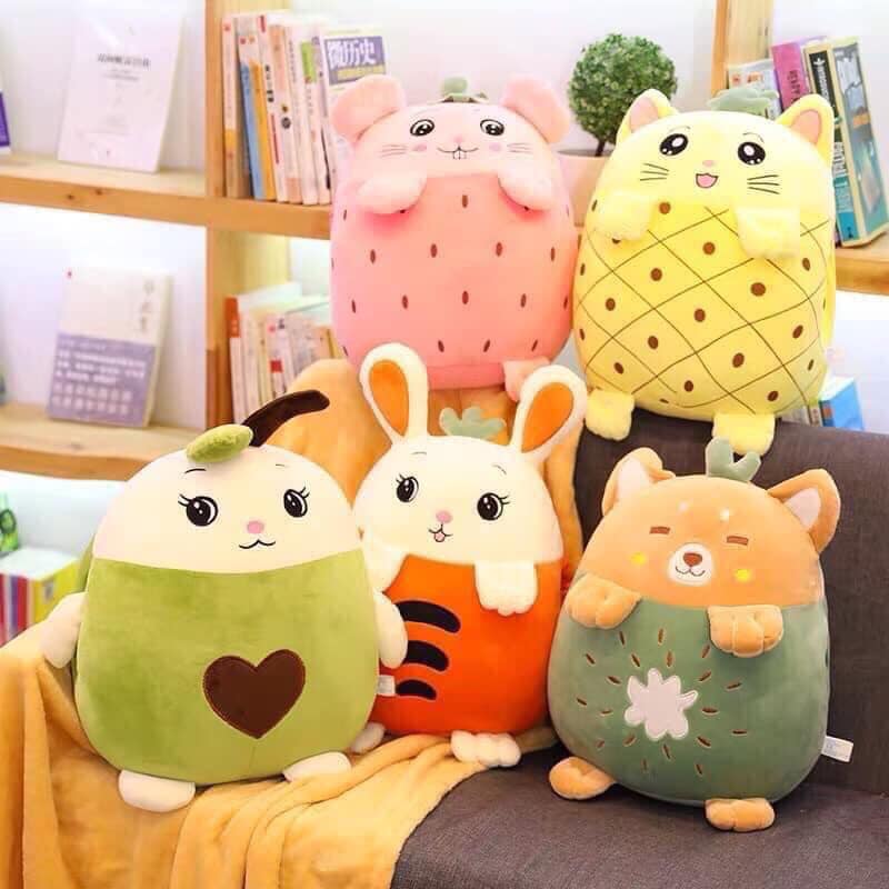 CHĂN GỐI 2 IN 1 HÌNH THÚ KUTE GIAO HÌNH NGẪU NHIÊN