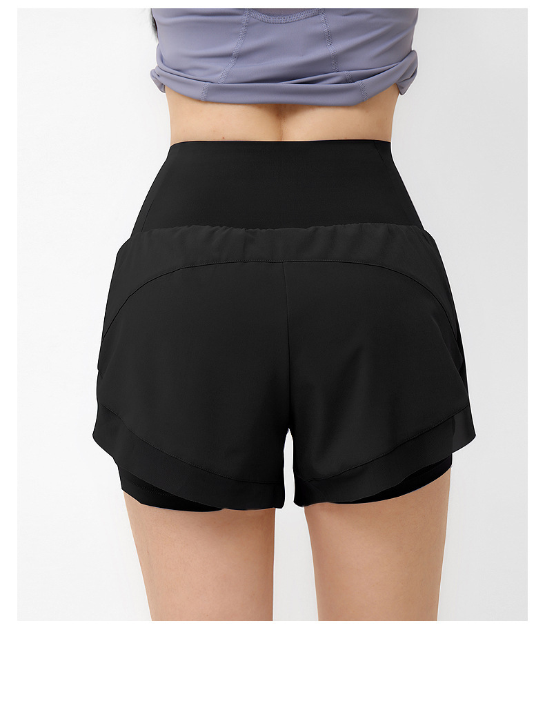 Bộ Set Quần Đùi Phối Lưới Áo Tay Ngắn Nữ Tập Gym Yoga Aerobic Chạy Bộ Co Giãn Tôn Dáng Thoáng Mát