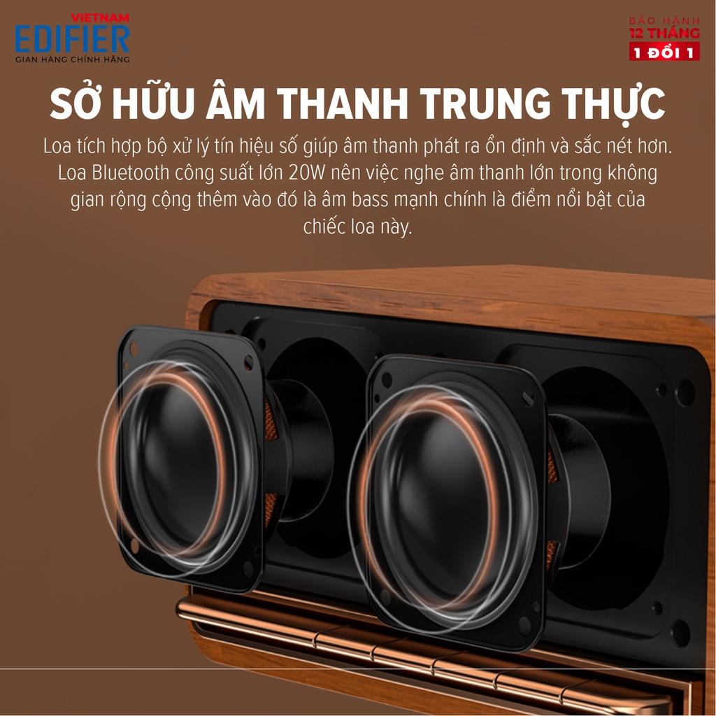 Loa Bluetooth 5.0 EDIFIER MP230 Thiết kế cổ điển Vỏ gỗ chống dội âm - Âm thanh strereo, Thời lượng pin 10h Playtime - Hàng Chính Hãng - Bảo Hành 12 Tháng