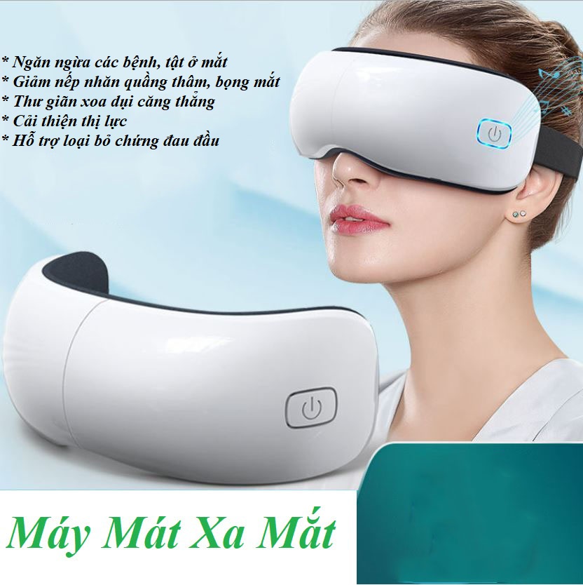 Máy Mát xa mắt - Eye Massager, công nghệ Nhiệt hồng ngoại, Giảm Nhức Mỏi Mắt, Cải Thiện Giấc Ngủ