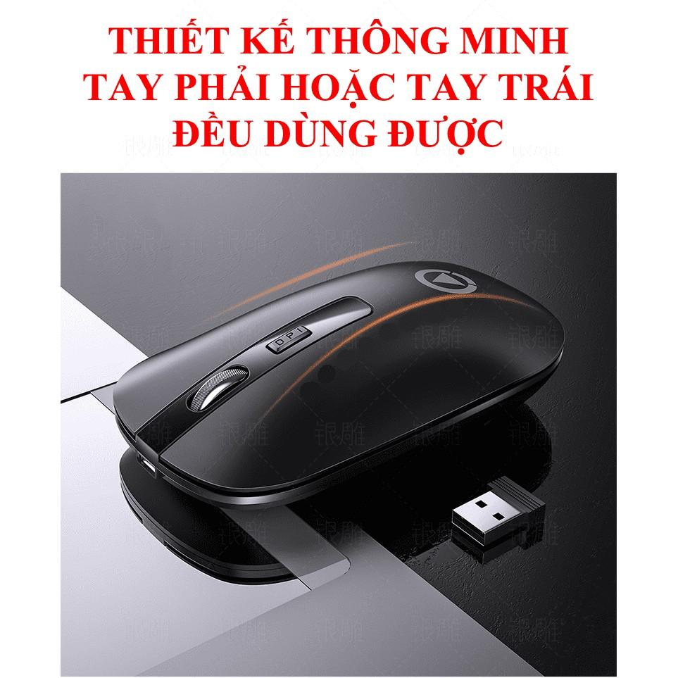 Chuột máy tính A8, chuột không dây có thể sạc pin như điện thoại, kết nối bluetooth và đầu thu USB