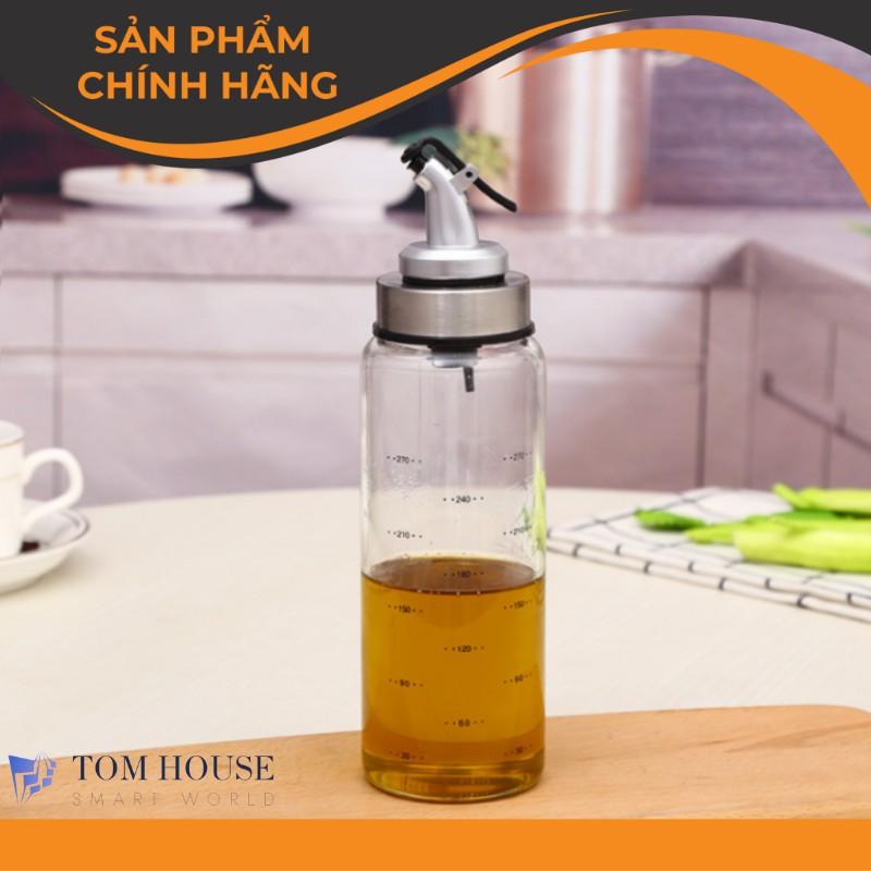 Chai Dầu, Lọ, Bình Đựng Dầu Ăn Gia Vị Thủy Tinh Cao Cấp, Miệng Vòi Nhỏ Giọt 300ML 500ML