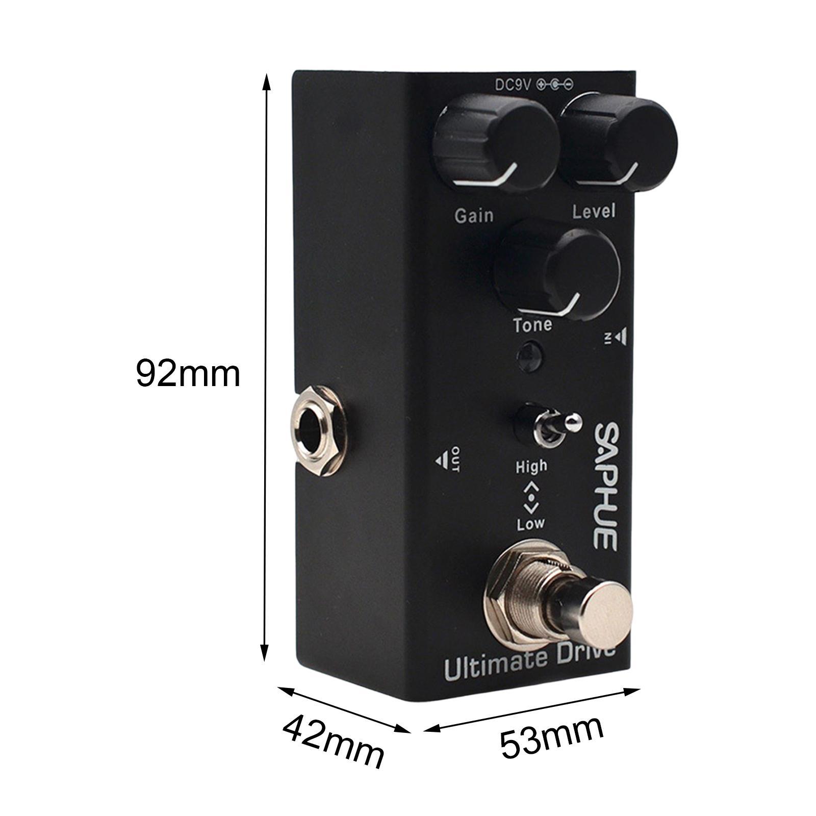 Guitar Pedal with LED Light 9V DC Lightweight with Metal Shell for Electric Guitar Bass