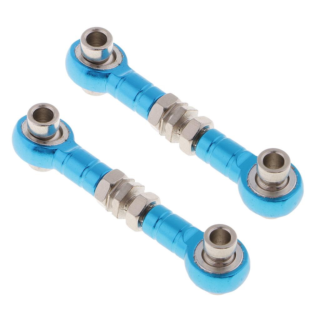 2 xAdjustable Servo Liên Kết Kéo Chỉ Đạo Thanh Vũ Khí cho Xe RC Phụ Tùng