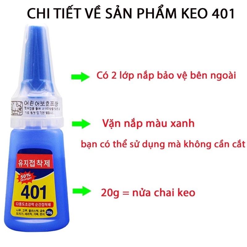 Keo Dán Đầu Cơ Bida 401 Hàn Quốc LOCTITE, Keo Thay đầu cơ đa năng SUPER GLUE -Dán trên mọi chất liệu, Cực dính Cực bền