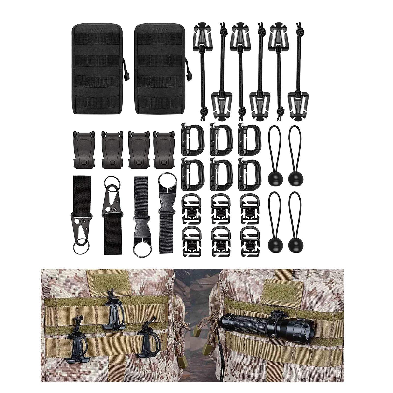 Molle Accessories Attachments D Rings Purse Waist Bag Pouch for Camping