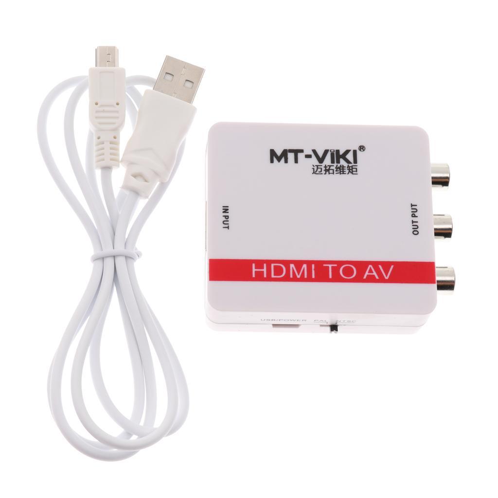 Composite AV  3 RCA to   1080p Converter Adapter Video