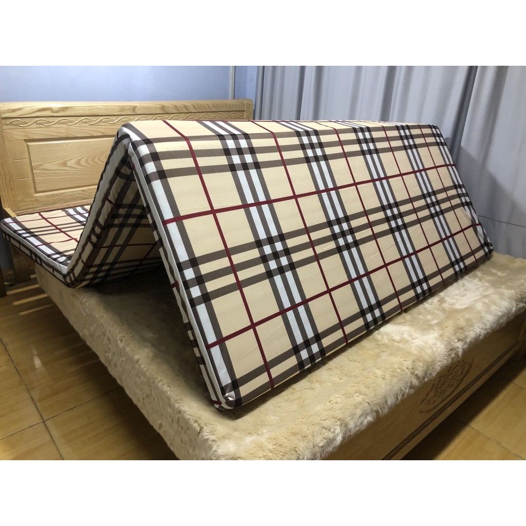 ÁO BỌC NỆM 2 MẶT THUN KẺ SỌC CÓ KHÓA KÉO 1M8X2M