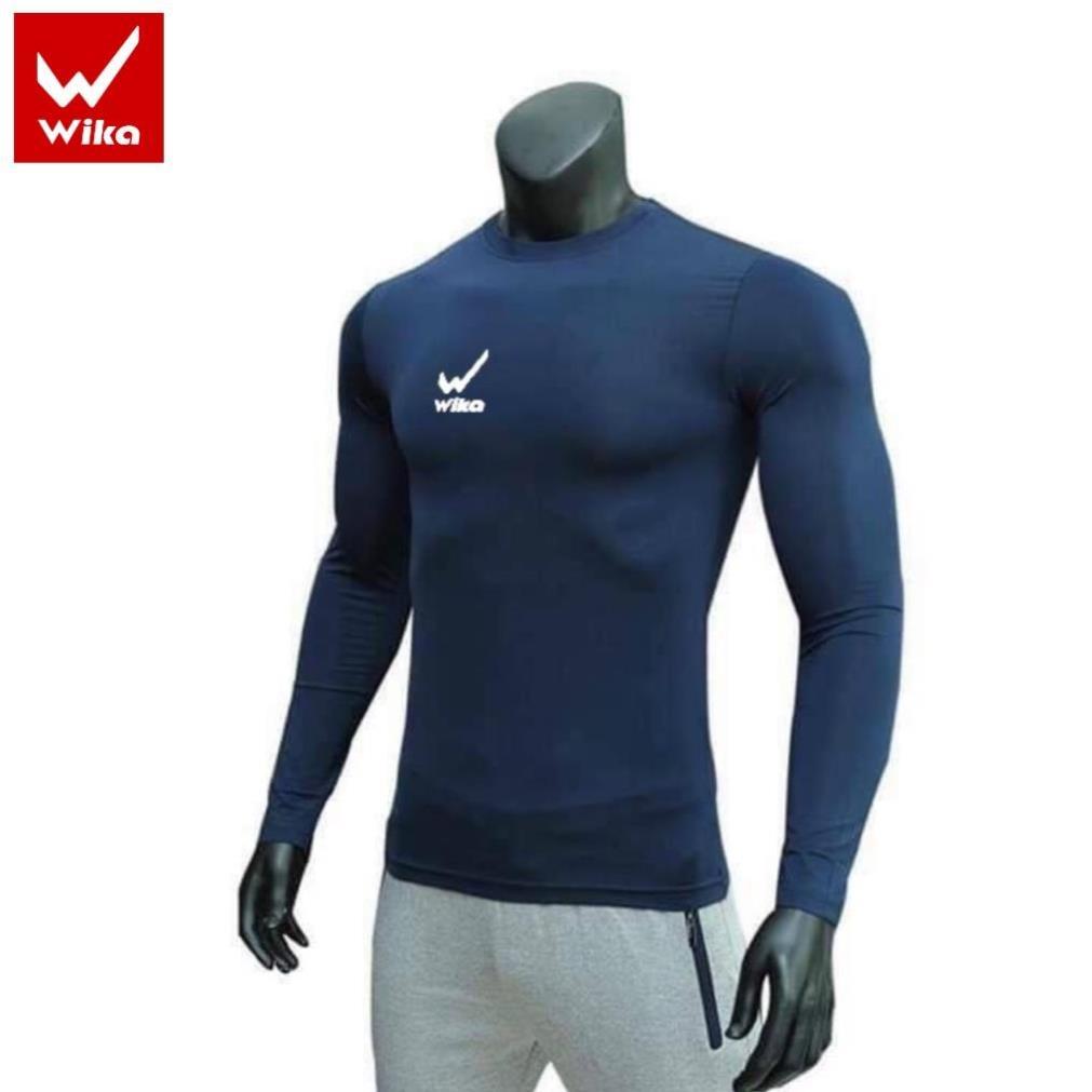 Free Ship - Áo Thể Thao Giữ Nhiệt WIKA Thiết Kế Ôm Body, Chất Cotton Mềm Mịn, Có Độ Co Giãn Thoải Mái Khi Vận Động