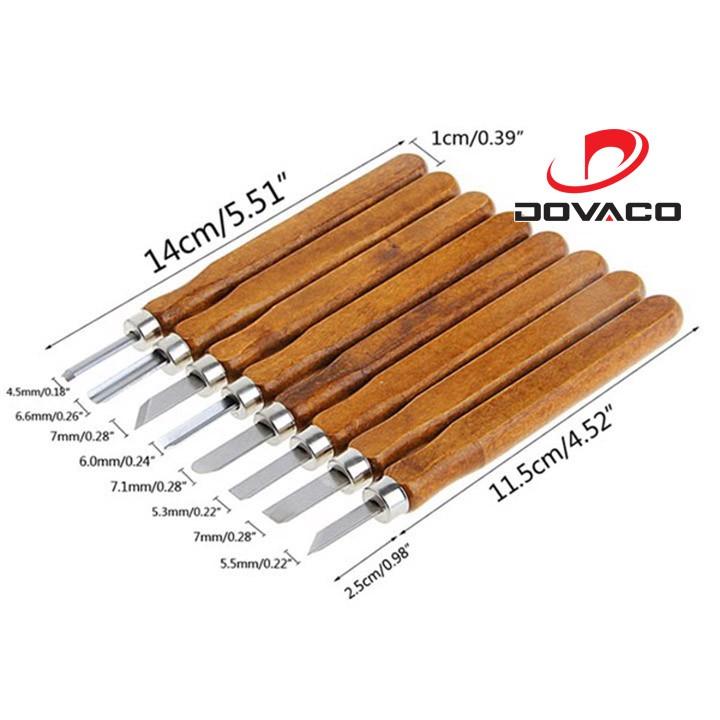 Bộ dao khắc đục tiện gỗ 8 và 12 món cao cấp V2