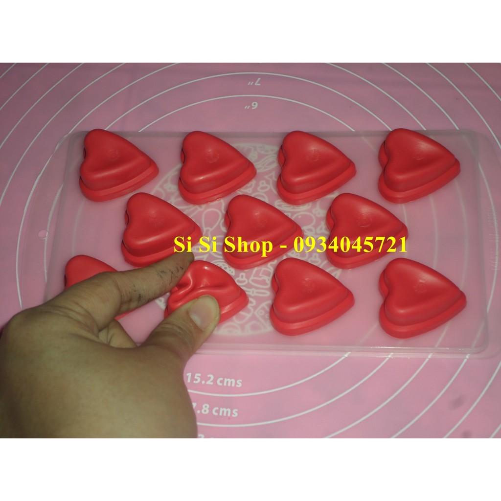 Khuôn silicon hình 11 tim