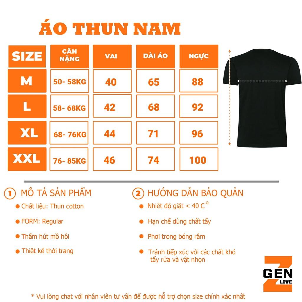 Áo Thun Nam Cổ Tròn Tay Ngắn In Chữ Trước Ngực - LZ FASHION - PS080