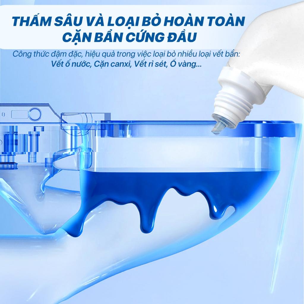 Combo 4 chai tẩy rửa bồn cầu TopGia 500ml, kháng khuẩn, khử mùi hôi, tẩy sạch vết bẩn hiệu quả