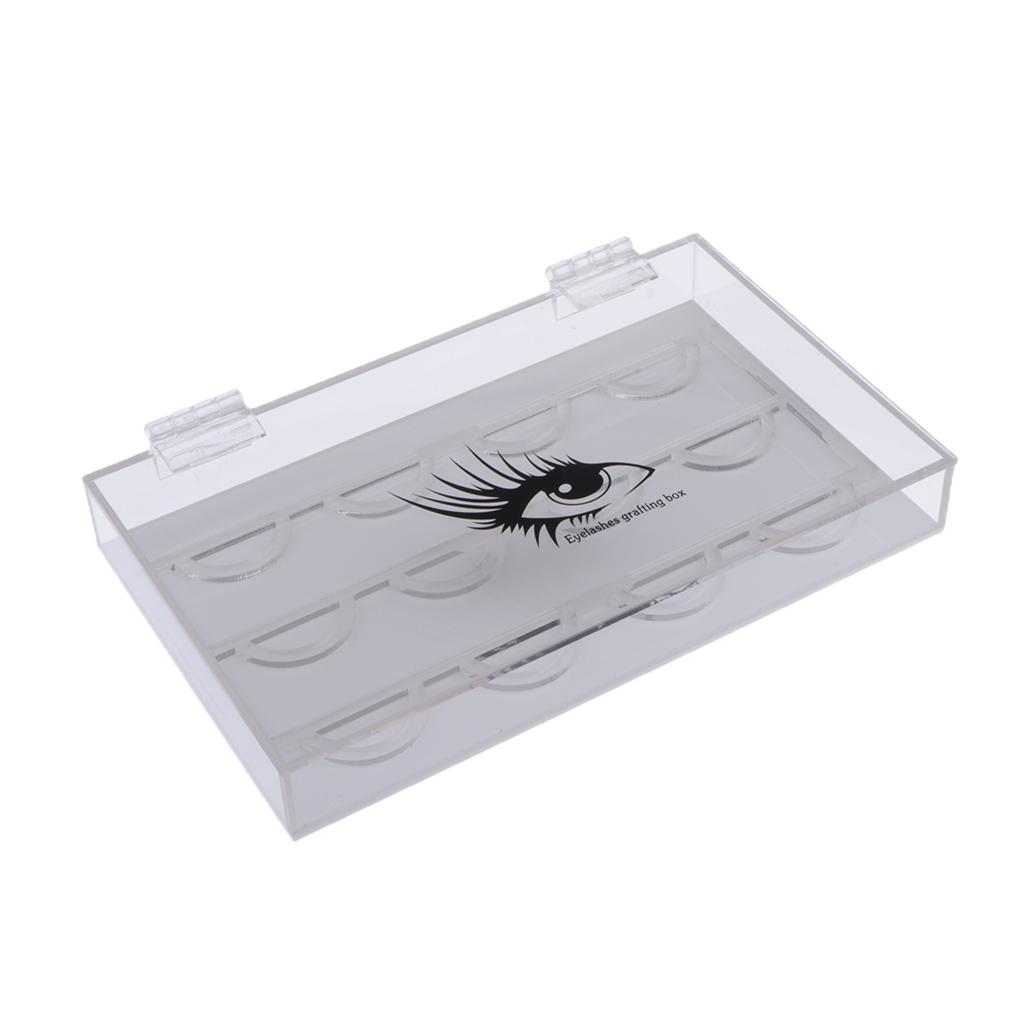 6 Pairs Acrylic False Eyelash Storage Case Display Box Eyelash Holder Stand