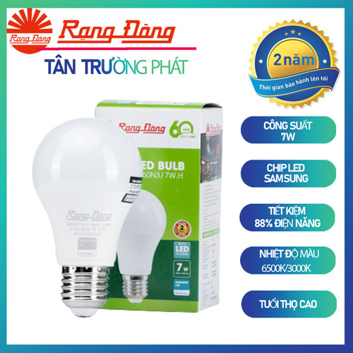 Bóng đèn LED BULB Tròn 7W Rạng Đông Model: A60N3/7W