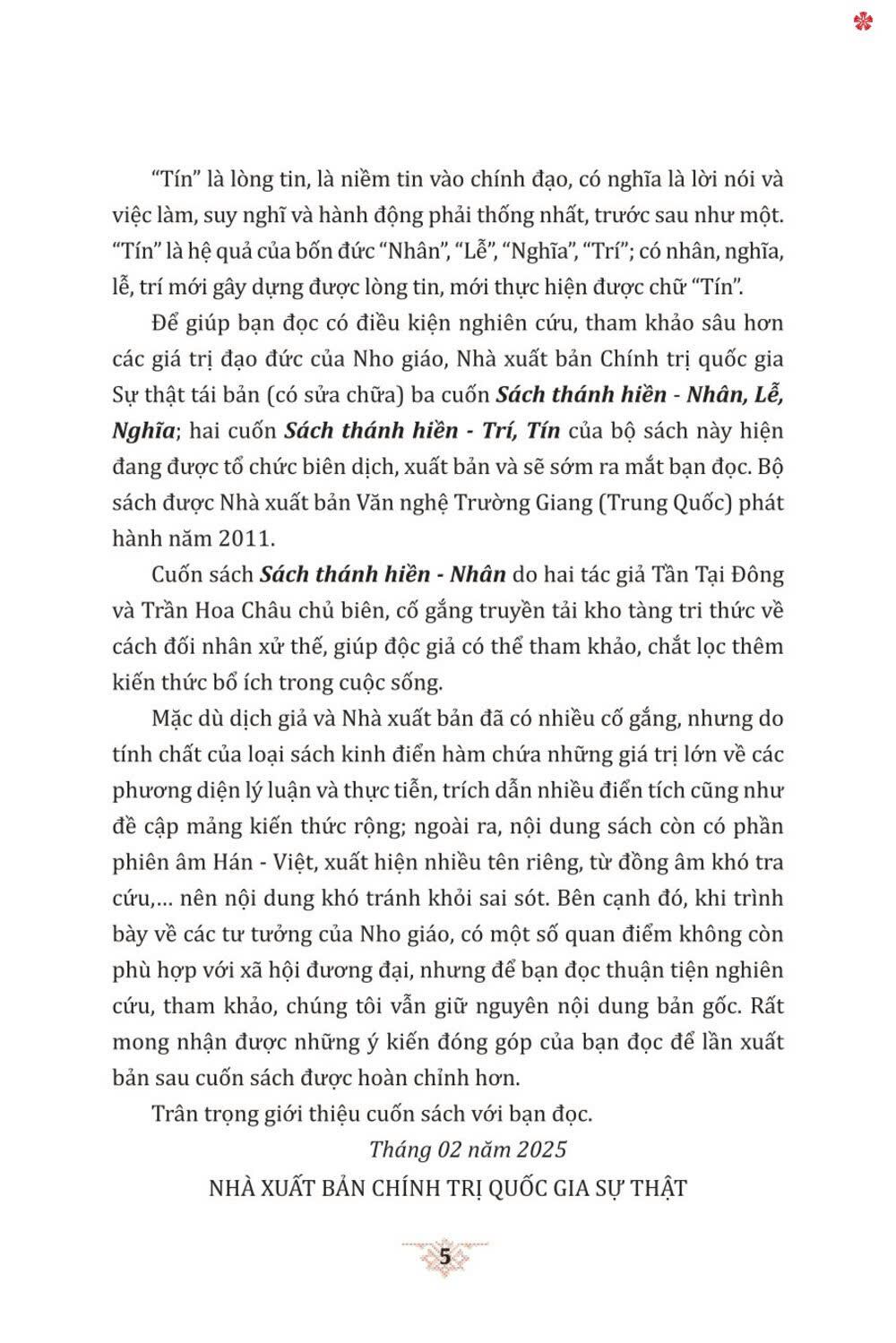 Sách thánh hiền - Nhân (Xuất bản lần thứ hai, có sửa chữa) - ảnh 4