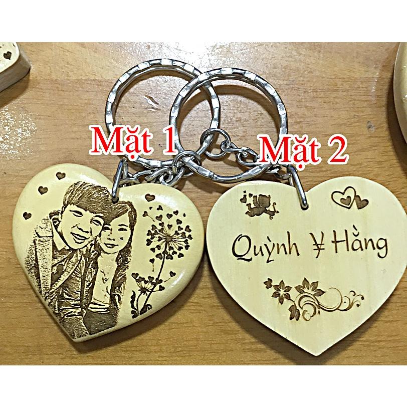 Móc Khóa Gỗ Khắc Hình
