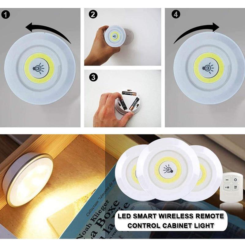 Đèn Led 3w Siêu Sáng Điều Khiển Từ Xa Tiện Dụng Cho Phòng Ngủ / Nhà Bếp
