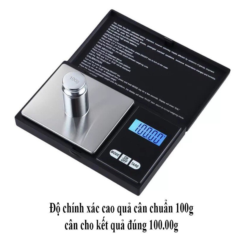 Cân Điện Tử Mini - Cân Tiểu Ly Bỏ Túi 500g/0.01g