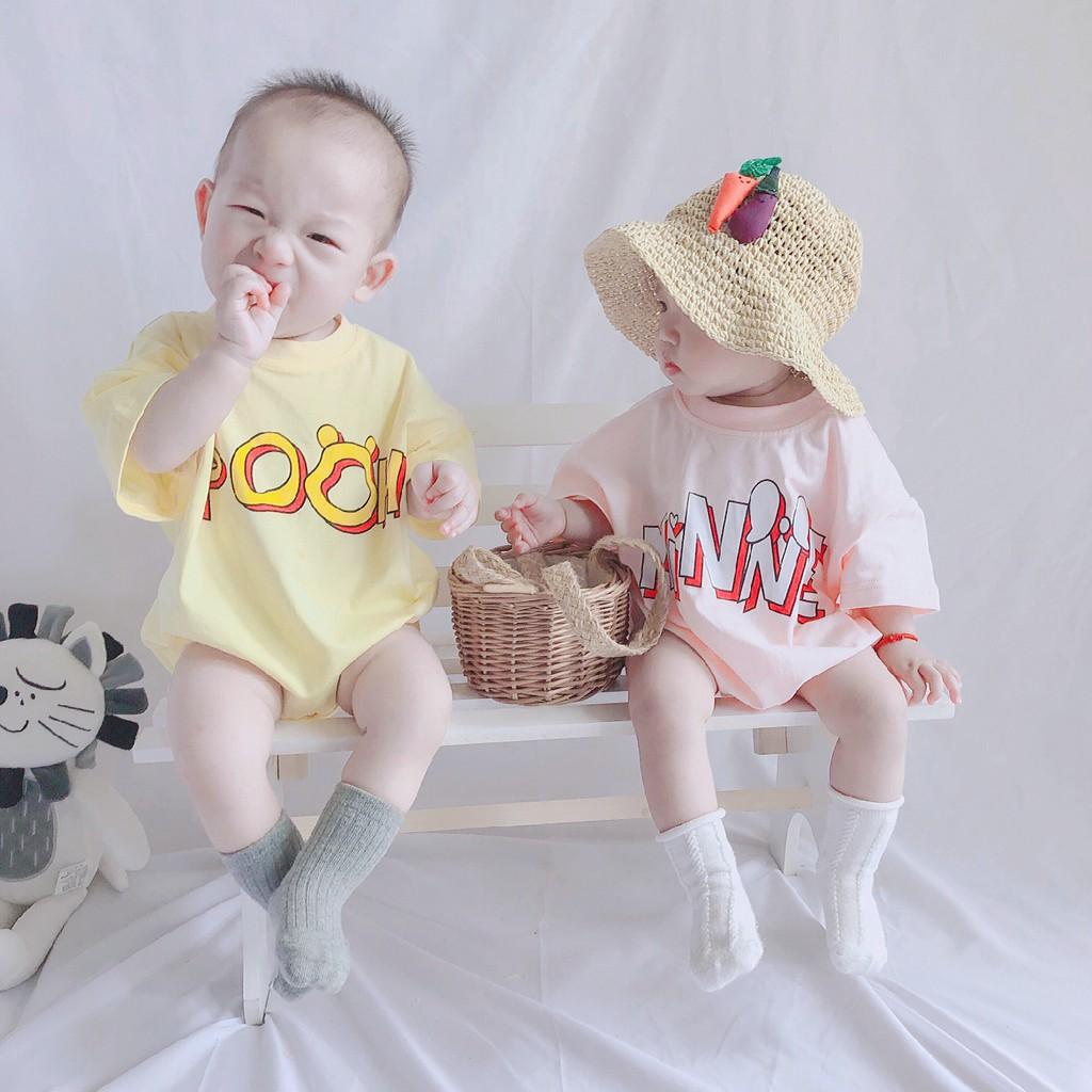 Body cộc tay hoạt hình siêu dễ thương phong cách Hàn cho bé 3-24m