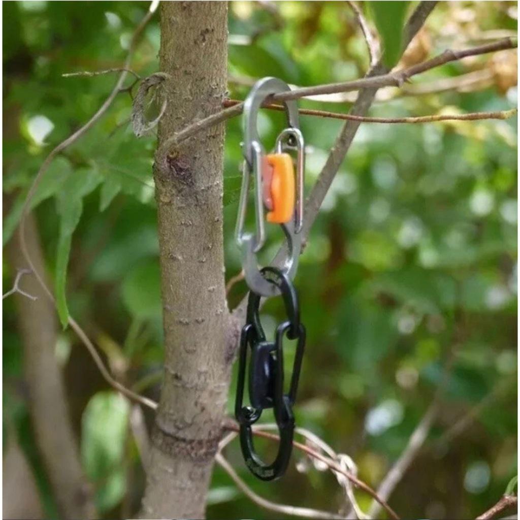 Khóa móc chống trộm hình số 8 nhỏ bằng thép cho ba lô_túi xách